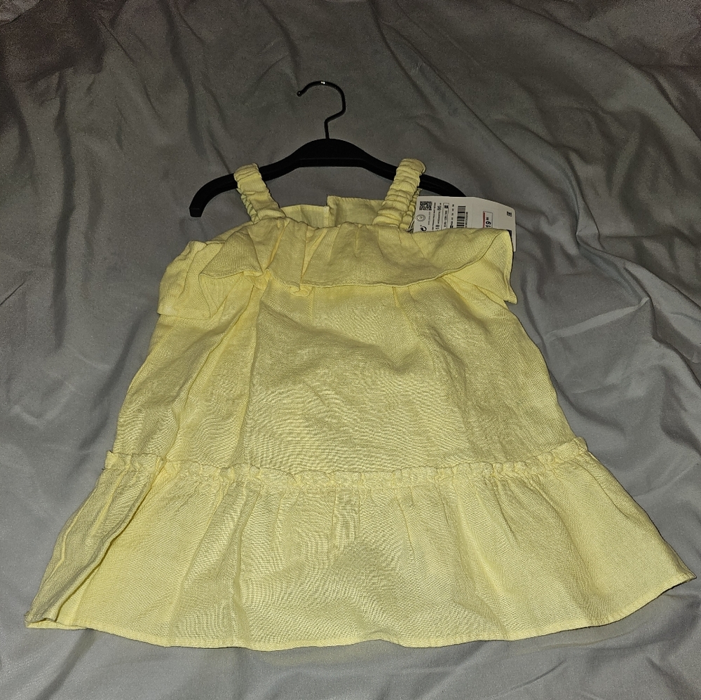 Zara Baby Girl Dress Color Yellow Size 12-18 Months NWT